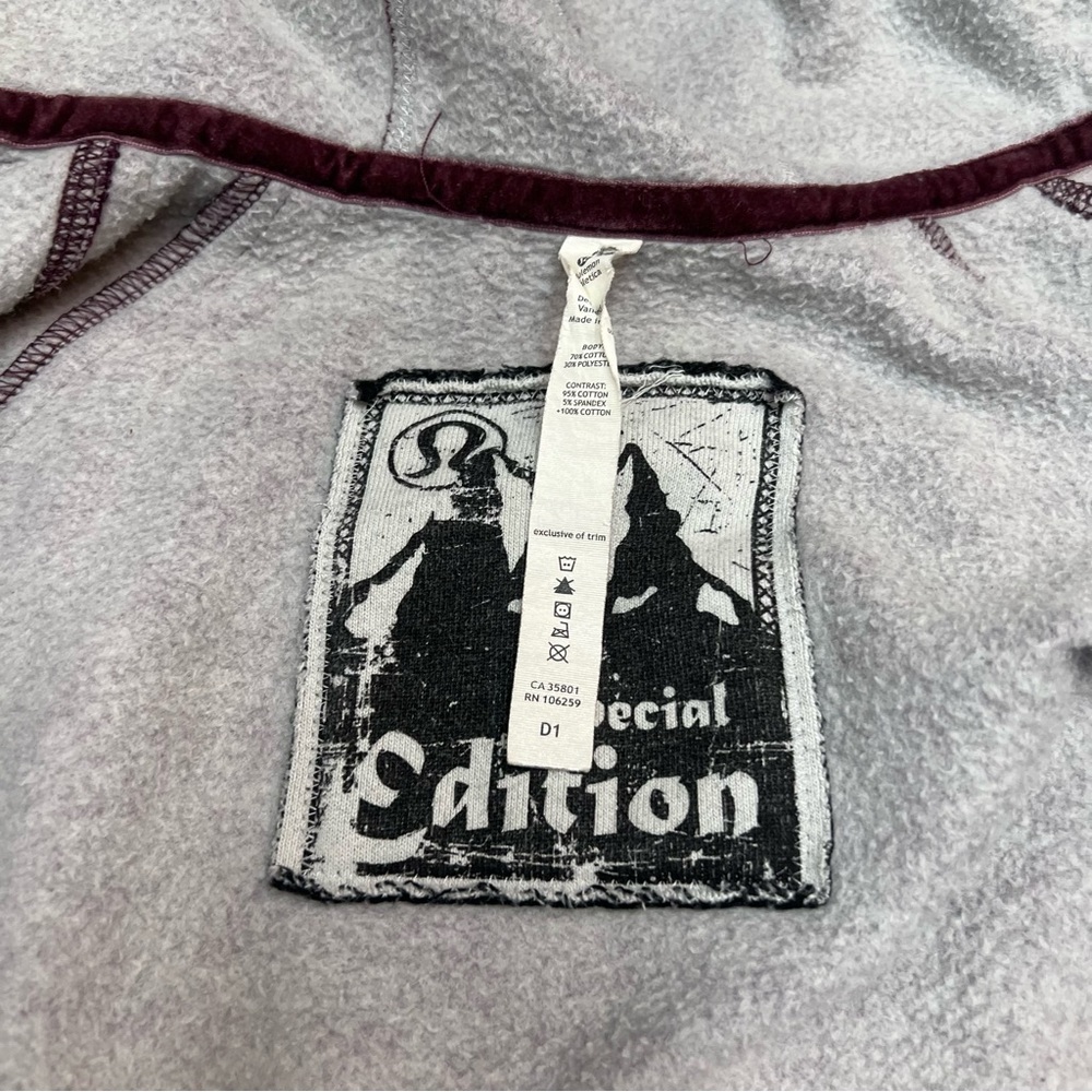❤️SOLD❤️Lululemon Special Edition Purple Fair Isle Print Scuba Hoodie Size 6 - Picture 11 of 12